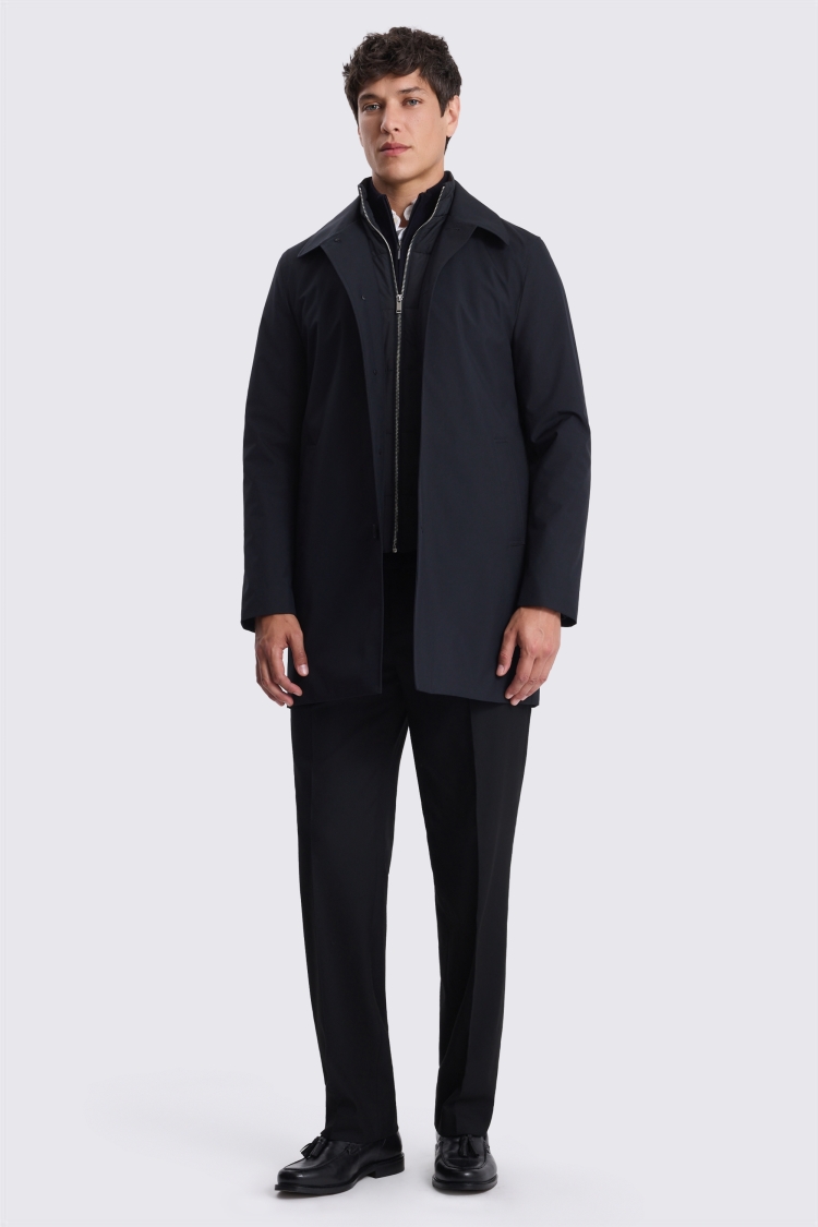 Navy Raincoat With Removable Insert 